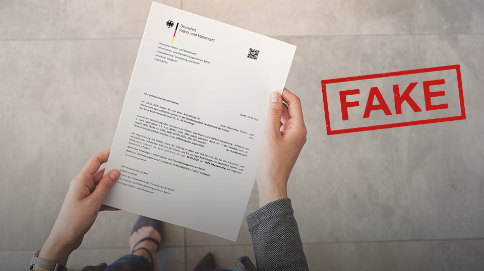 Vorsicht Betrug! Deutsches Patent- und Markenamt warnt vor irreführenden Zahlungsaufforderungen
