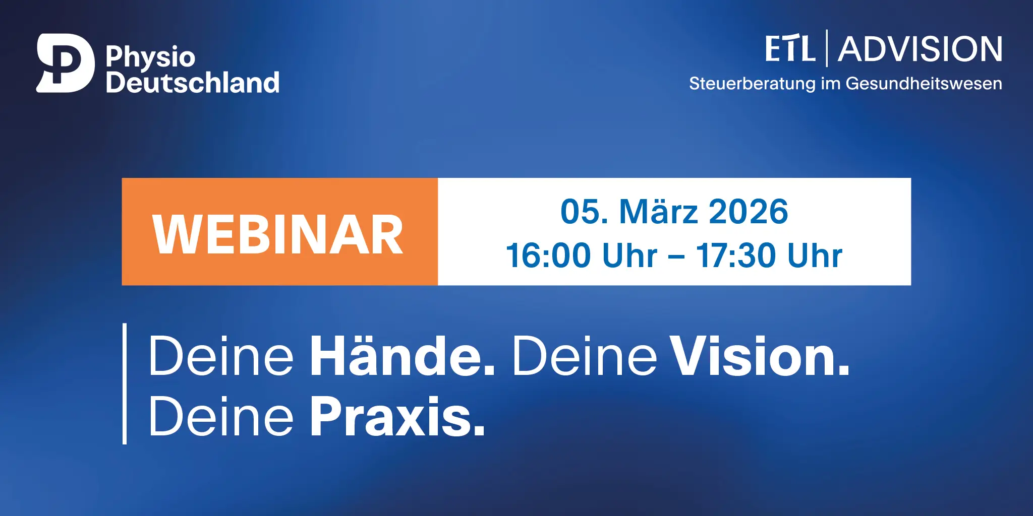 Deine Hände. Deine Vision. Deine Praxis. - Webinar