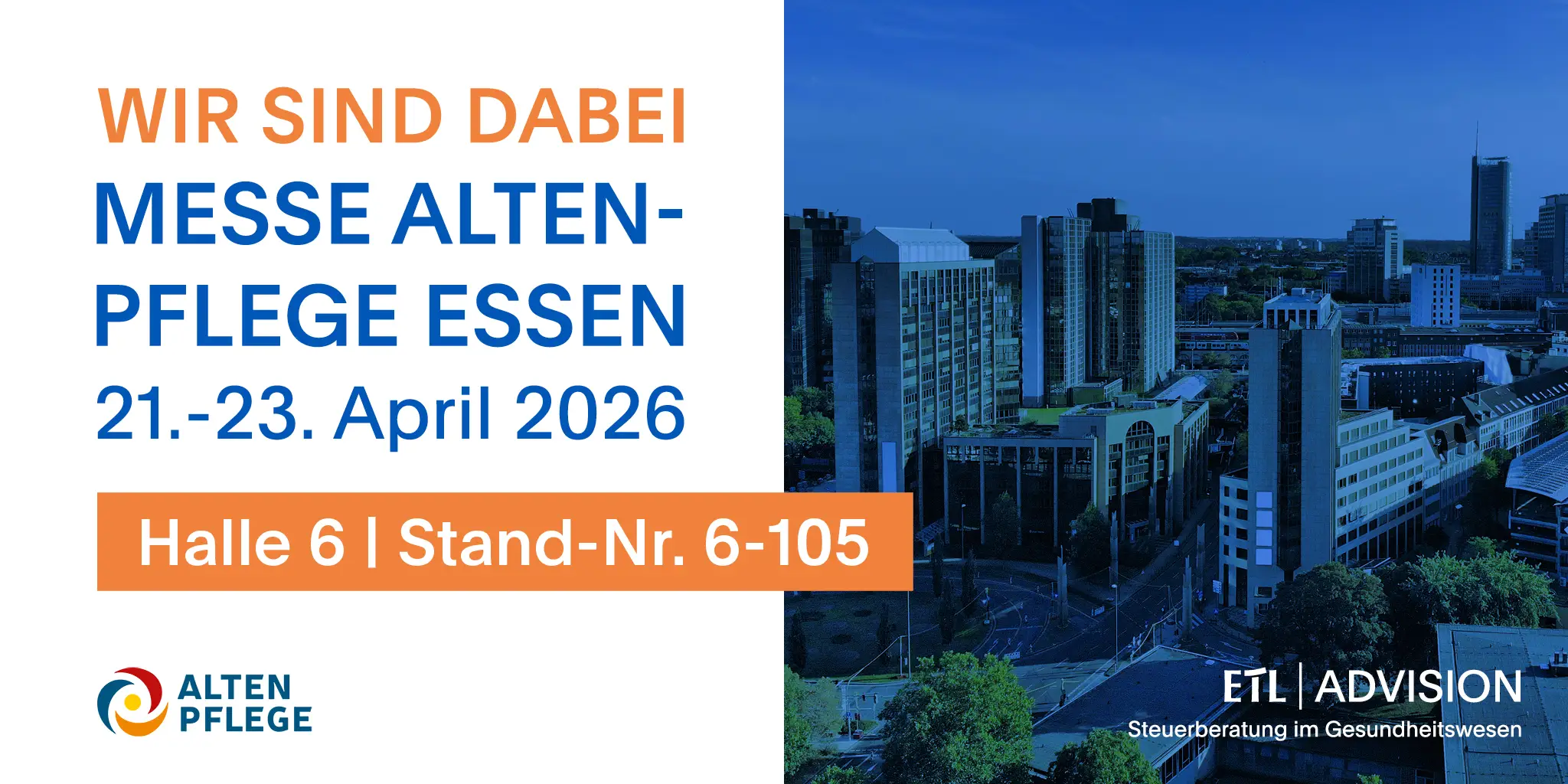 ETL ADVISION auf der Messe ALTENPFLEGE 2026 in Essen 