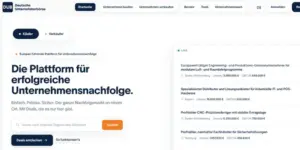 Screenshot Unternehmensbörse DUB
