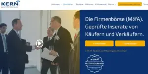 Screenshot Unternehmensbörse KERN