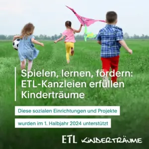 ETL Kanzleien spenden für Stiftung Kinderträume